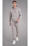 Men's Three Thread Compact Hooded Kangaroo Pocket Soft Textured Cotton Inside Sweatpants Set - 3