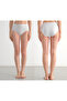 Women's 6-Piece White 90% Cotton Soft Textured Lycra Baton Panties - 5