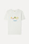 Women's Off-White Printed Crew Neck T-Shirt