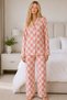 Women's Casual Flexible Loose Pink Pajama Set 4670 - 2