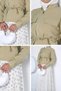 Waist Tie Detailed Jacket Polka Dot Elastic Waist Skirt Hijab Double Set - 6