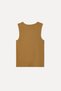 Women's Beige Color Crew Neck Sleeveless T-Shirt - 2