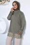 Elegant Lace Trimmed Hijab Tunic - 2