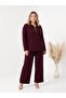 Women's Plus Size Long Sleeve Half Zipper Detailed Tracksuit Set 8294-27