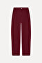 Women's Red Relax Fit Pants