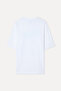 Men's White Printed Oversize Crew Neck T-Shirt - 2