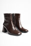 Women's Winter Thick Heeled Bitter Brown Boots & Booties