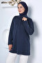 Polo Collar Elegant Hijab Sweat Tunic