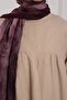 V-Stitched Muslin Dress Stone - 4