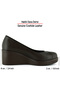 Moris Brown Genuine Calfskin Round Toe Stitched Detailed Wedge Heeled Casual Shoes - 5