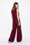 Women's Burgundy Linen Blouse Trousers Set 3392 60283483 - 7