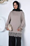 Elegant Lace Trimmed Hijab Tunic - 2