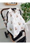 Stroller Cover and Cushion Muslin Zippered Newborn Baby 100% Cotton 75X100 cm - 2
