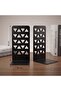Metal Book Support Set of 2 Black - Geometric Bookshelf and File Organizer - 3