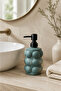 Bubbly Embossed Bubble Model Glass Liquid Soap Dispenser – with Black Pump – 400 Ml, 17 X 8 cm - 7