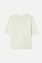 Women's Off-White Loose Fit Crew Neck 3/4 Sleeve T-Shirt - 2
