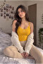 Women's Cotton Lace Athlete Viscose Tights 2-Piece Advantageous Set – Yellow Skin - 2