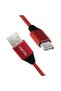 USB-A - USB-C cable 1.0m braided red - 2