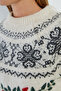 Leaf Embroidered Short Sleeve Knit Sweater - 5