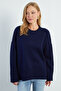 Wide Sleeve Crew Neck Casual Knit Sweater - 4