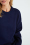Wide Sleeve Crew Neck Casual Knit Sweater - 5