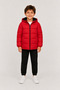 Boy's Red, Hooded, Fur-Lined, Inflatable Coat, Waterproof - Windproof, Winter Coat