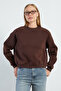 3 Yarn Basic Crew Neck Oversize Sweatshirt - 4