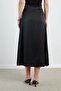 Slit Maxi Length Satin Skirt - 8