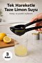 Manual Lemon Squeezer Black Hand Press Citrus Juicer (3 Pieces) - 2