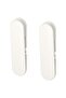 Skadis Pegboard Clips, White Powder-Coated Steel, Pack of 2