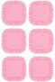 Firfirli Kare 6-Piece Plate Set, American Style 35 Cm, Pink Color - 4