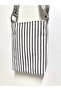 Grey Striped Small Postman Bag for Mobile Phone - 2