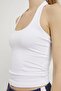 Women's Ecru Halter Neck Modal Ribbed Undershirt - 8