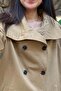 Women's Double-Breasted Stylish Stand Collar Long Sleeve Oversize Trench Coat Sun457 - 7