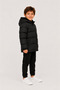 Boy's Black, Hooded, Fur-Lined, Puffer Coat, Waterproof - Windproof, Winter Coat - 4