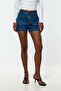 Allbucks Left*İes Belted Pocket Denim Shorts Ablft00003 - 2