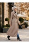 Women's Buttoned Lined Belted Bondit Beige Trench - 4