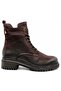 1950865K Women's Genuine Leather Lace-Up Zippered Thick Sole Boots - 4