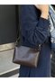 Women's Bitter Brown Zippered Adjustable Strap Shoulder and Crossbody Bag Daily Stylish Handbag - 3