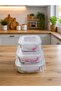 Feyzade White Storage Container Sets with Lids Dowery Set - 3