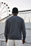 Men's Regular Fit Printed Crew Neck Smoked Sweatshirt - 6