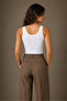 Women's U-Neck Thick Strap Cotton Modal Extra Ribbed Undershirt 2-Pack White - 4