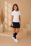 Children's 3-Pack Short Sleeve Polo Collar School T-Shirt 100% Cotton Lakos - White Light Blue Gray - 2