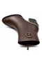 1853214K Women's Genuine Leather Buckle Thick Heel Pointed Toe Short Zipper Boots - 5