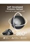 Wireless Bluetooth Trackball Mouse, EM02 Two Adjustable Angle Ergonomic Rechargeable Computer Ball Mouse, 3 Device Connection, Thumb Control and Smooth Tracking for Laptop, PC, Mac-Gray - 5