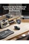 Wireless Bluetooth Trackball Mouse, EM02 Two Adjustable Angle Ergonomic Rechargeable Computer Ball Mouse, 3 Device Connection, Thumb Control and Smooth Tracking for Laptop, PC, Mac-Gray - 4