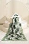 Patterned Crinkled Textured Bloom Soft Shawl - 2