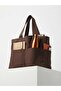 Brown Multi-Pocket Tote Mother Baby School Shoulder Bag - Large Size Liquid and Stain Repellent - 2