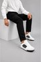 Porto Men's Casual Sports Shoes Comfortable Sole Daily Use Sneaker White-Black - 3
