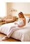 New Season Ecru Rope Strap Lace Detailed Design Buttoned Maternity Pajama Set 3-Piece Set - 7